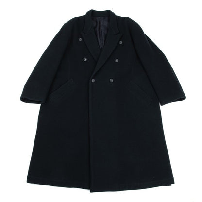 Y's for men Melton Wool Double Breasted Coat Navy Size S