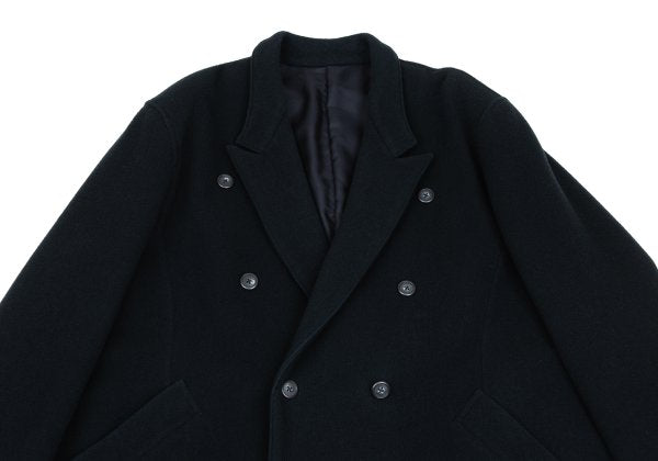 Y's for men Melton Wool Double Breasted Coat Navy Size S