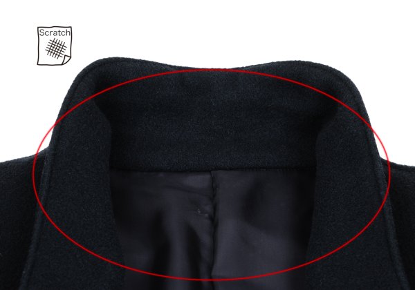Y's for men Melton Wool Double Breasted Coat Navy Size S