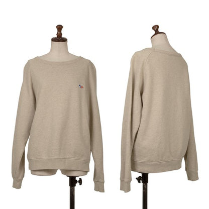 MAISON KITSUNE Tricolor Patch Sweatshirt Beige Size M