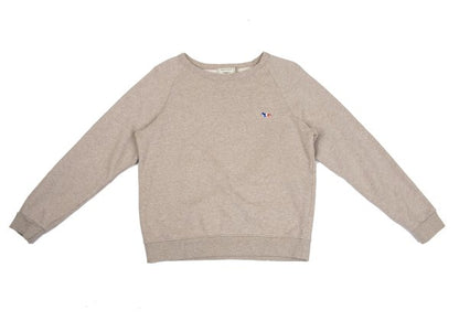 MAISON KITSUNE Tricolor Patch Sweatshirt Beige Size M