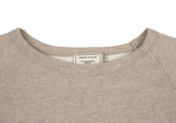 MAISON KITSUNE Tricolor Patch Sweatshirt Beige Size M