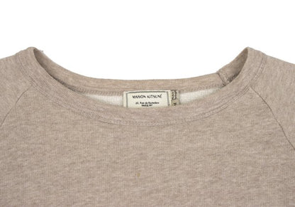 MAISON KITSUNE Tricolor Patch Sweatshirt Beige Size M