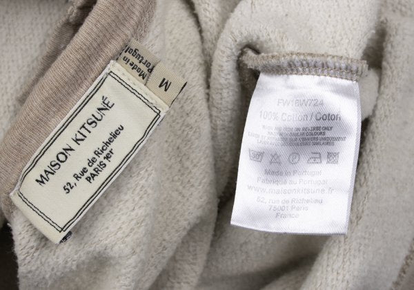 MAISON KITSUNE Tricolor Patch Sweatshirt Beige Size M
