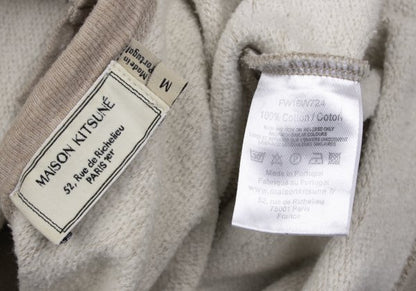 MAISON KITSUNE Tricolor Patch Sweatshirt Beige Size M