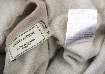 MAISON KITSUNE Tricolor Patch Sweatshirt Beige Size M