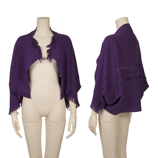 ISSEY MIYAKE A-POC INSIDE Dyed Fringe Cardigan Purple Size 2