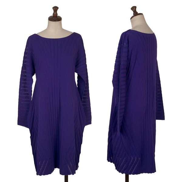 ISSEY MIYAKE A-POC INSIDE Dyed Mesh Tunic Blue Blouse Size 2