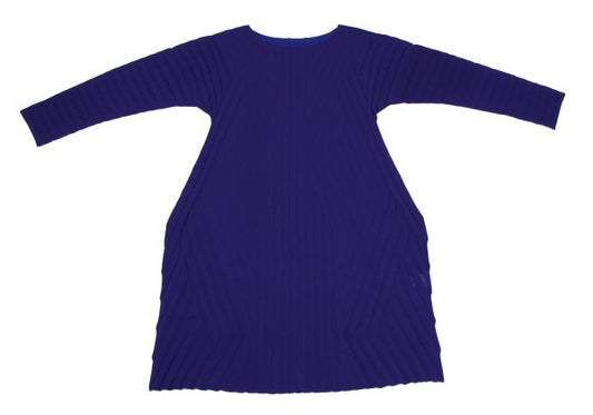 ISSEY MIYAKE A-POC INSIDE Dyed Mesh Tunic Blue Blouse Size 2