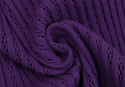 ISSEY MIYAKE A-POC INSIDE Mesh Cut-Out Top Purple Size 2