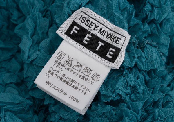 ISSEY MIYAKE FETE Pleated T-Shirt Turquoise Size 2