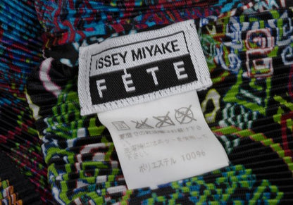ISSEY MIYAKE FETE Multi-Print Pleated Long Sleeve Tee Size 3