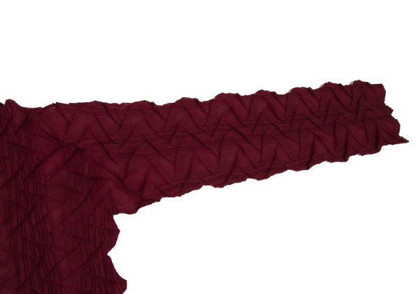 ISSEY MIYAKE WHITE LABEL Zigzag Pleated Shirt Red Size 3