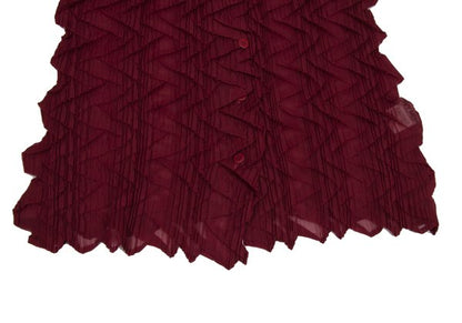 ISSEY MIYAKE WHITE LABEL Zigzag Pleated Shirt Red Size 3