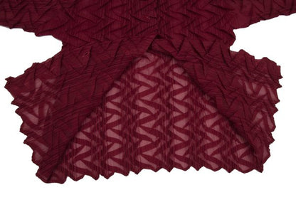 ISSEY MIYAKE WHITE LABEL Zigzag Pleated Shirt Red Size 3