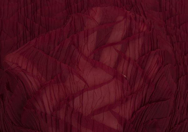 ISSEY MIYAKE WHITE LABEL Zigzag Pleated Shirt Red Size 3