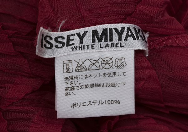 ISSEY MIYAKE WHITE LABEL Zigzag Pleated Shirt Red Size 3