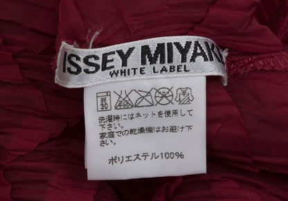 ISSEY MIYAKE WHITE LABEL Zigzag Pleated Shirt Red Size 3