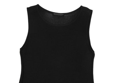 ANTEPRIMA Rayon Mesh Sleeveless Midi Dress Black Size M