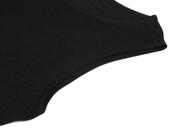 ANTEPRIMA Rayon Mesh Sleeveless Midi Dress Black Size M