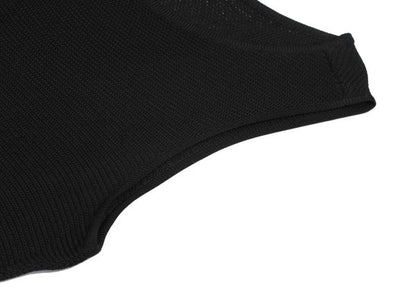 ANTEPRIMA Rayon Mesh Sleeveless Midi Dress Black Size M
