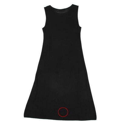 ANTEPRIMA Rayon Mesh Sleeveless Midi Dress Black Size M
