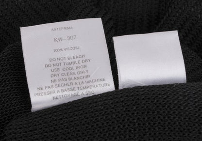 ANTEPRIMA Rayon Mesh Sleeveless Midi Dress Black Size M