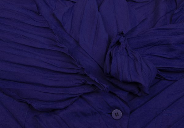 ISSEY MIYAKE Pleated 1-Button Jacket Purple Size 2