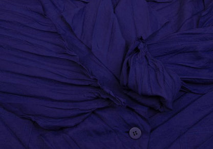 ISSEY MIYAKE Pleated 1-Button Jacket Purple Size 2