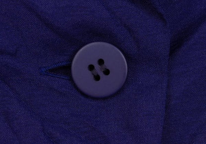 ISSEY MIYAKE Pleated 1-Button Jacket Purple Size 2