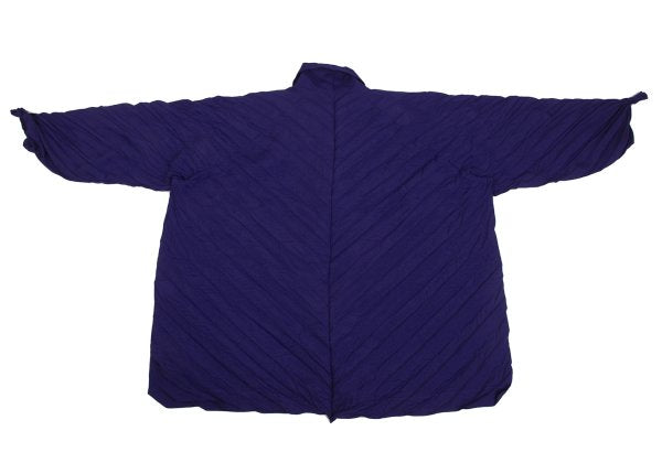 ISSEY MIYAKE Pleated 1-Button Jacket Purple Size 2