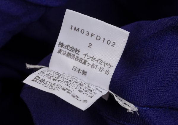 ISSEY MIYAKE Pleated 1-Button Jacket Purple Size 2