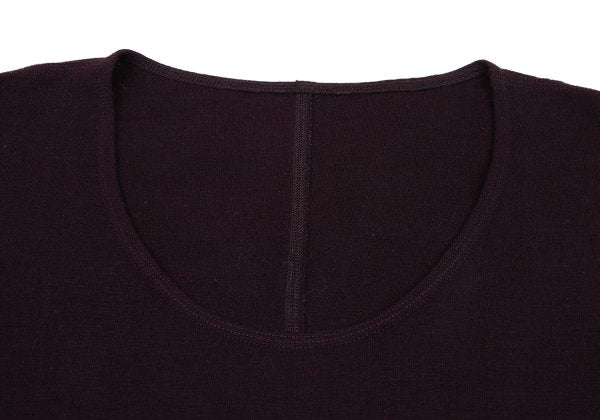 JURGEN LEHL Wool Crew Neck Exposed Sweater Bordeaux Size M