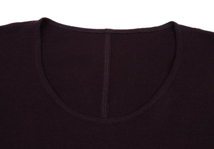 JURGEN LEHL Wool Crew Neck Exposed Sweater Bordeaux Size M