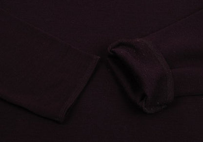 JURGEN LEHL Wool Crew Neck Exposed Sweater Bordeaux Size M