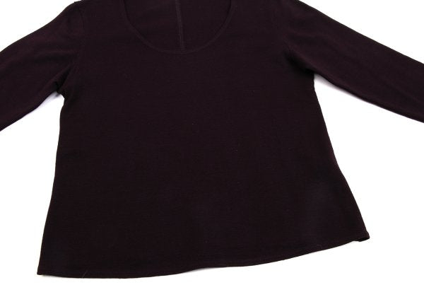 JURGEN LEHL Wool Crew Neck Exposed Sweater Bordeaux Size M