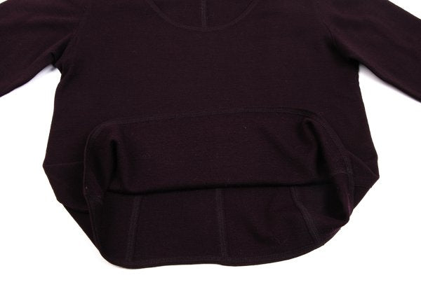 JURGEN LEHL Wool Crew Neck Exposed Sweater Bordeaux Size M