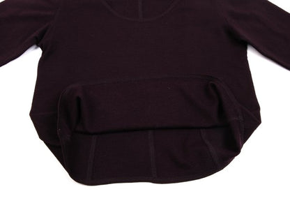 JURGEN LEHL Wool Crew Neck Exposed Sweater Bordeaux Size M
