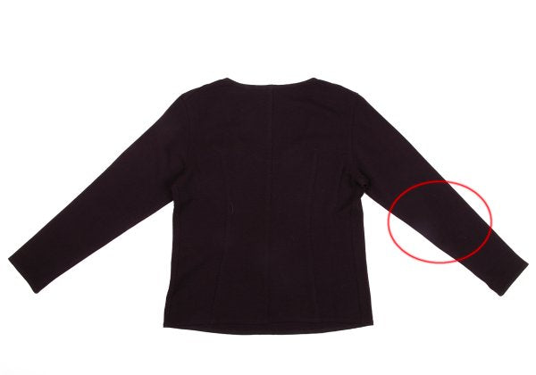 JURGEN LEHL Wool Crew Neck Exposed Sweater Bordeaux Size M