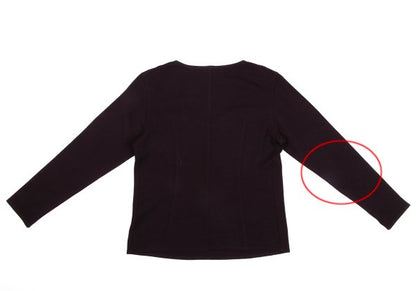 JURGEN LEHL Wool Crew Neck Exposed Sweater Bordeaux Size M