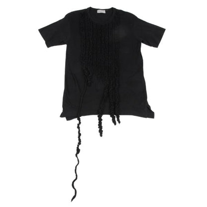 Yohji Yamamoto POUR HOMME Cotton Frill T-Shirt Black Size 3
