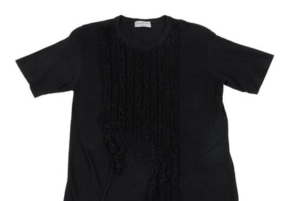 Yohji Yamamoto POUR HOMME Cotton Frill T-Shirt Black Size 3