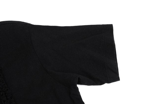 Yohji Yamamoto POUR HOMME Cotton Frill T-Shirt Black Size 3