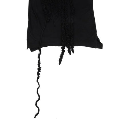 Yohji Yamamoto POUR HOMME Cotton Frill T-Shirt Black Size 3