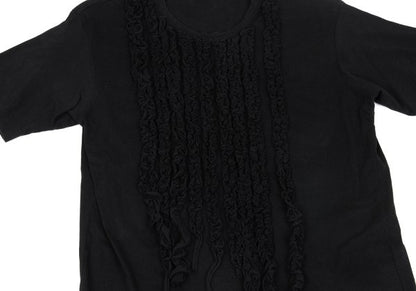 Yohji Yamamoto POUR HOMME Cotton Frill T-Shirt Black Size 3
