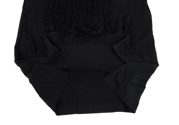 Yohji Yamamoto POUR HOMME Cotton Frill T-Shirt Black Size 3