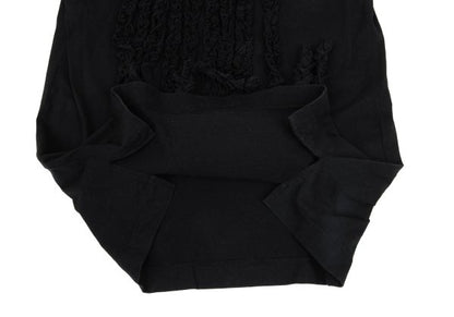 Yohji Yamamoto POUR HOMME Cotton Frill T-Shirt Black Size 3
