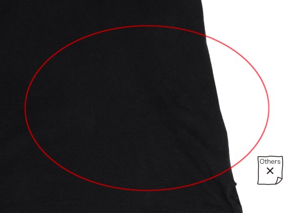 Yohji Yamamoto POUR HOMME Cotton Frill T-Shirt Black Size 3