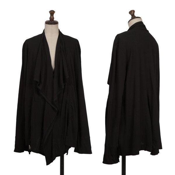 Yohji Yamamoto FEMME Black Gathered Drape Cardigan Size 2
