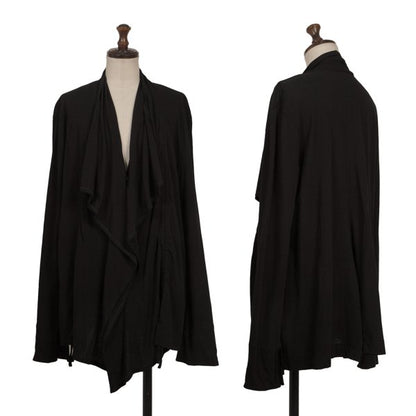 Yohji Yamamoto FEMME Black Gathered Drape Cardigan Size 2